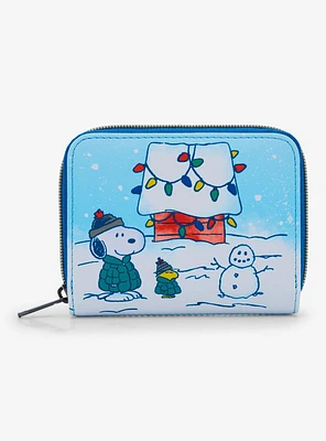 Loungefly Peanuts Snoopy & Woodstock Puffer Jackets Mini Zipper Wallet