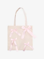 Pink Ribbons Canvas Tote Bag