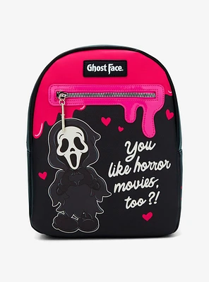 Ghost Face Pink Blood Quote Chibi Mini Backpack