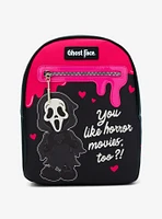 Ghost Face Pink Blood Quote Chibi Mini Backpack