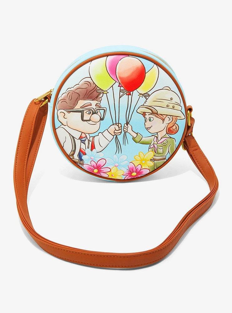 Loungefly Disney Pixar Up Carl & Ellie Circle Crossbody Bag