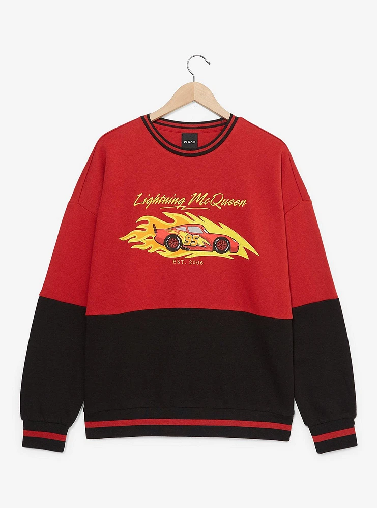 Disney Pixar Cars Lightning McQueen Panel Crewneck — BoxLunch Exclusive