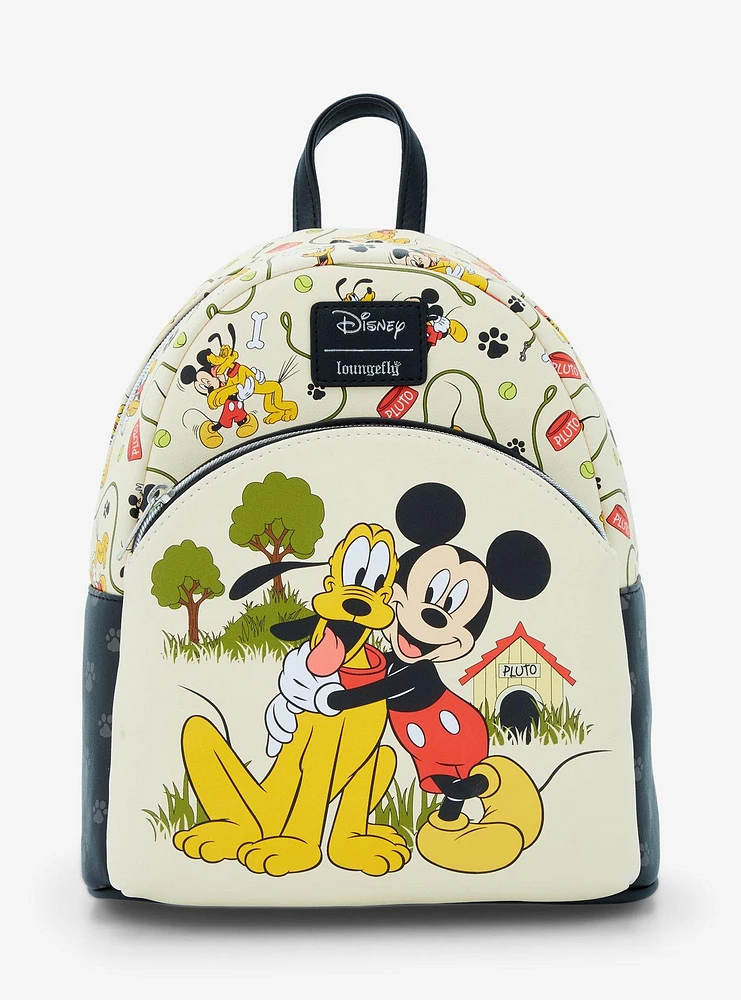 Loungefly Disney Mickey Mouse & Pluto Mini Backpack