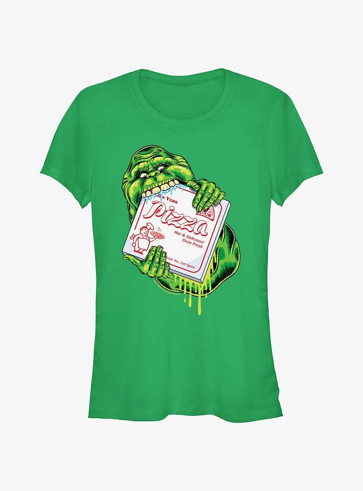 Ghostbusters Pizza Munchin Slimer Girls T-Shirt