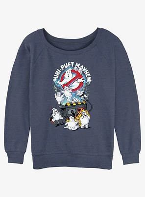 Ghostbusters Mini Puft Mayhem Girls Slouchy Sweatshirt