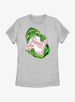 Ghostbusters Pizza Munchin Slimer Womens T-Shirt