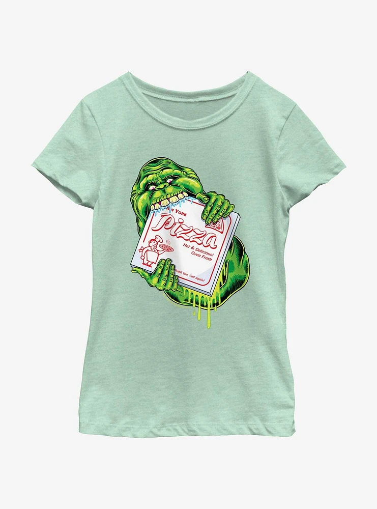 Ghostbusters Pizza Munchin Slimer Youth Girls T-Shirt