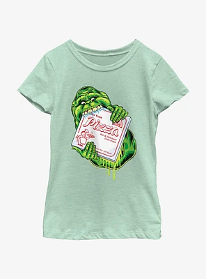 Ghostbusters Pizza Munchin Slimer Youth Girls T-Shirt