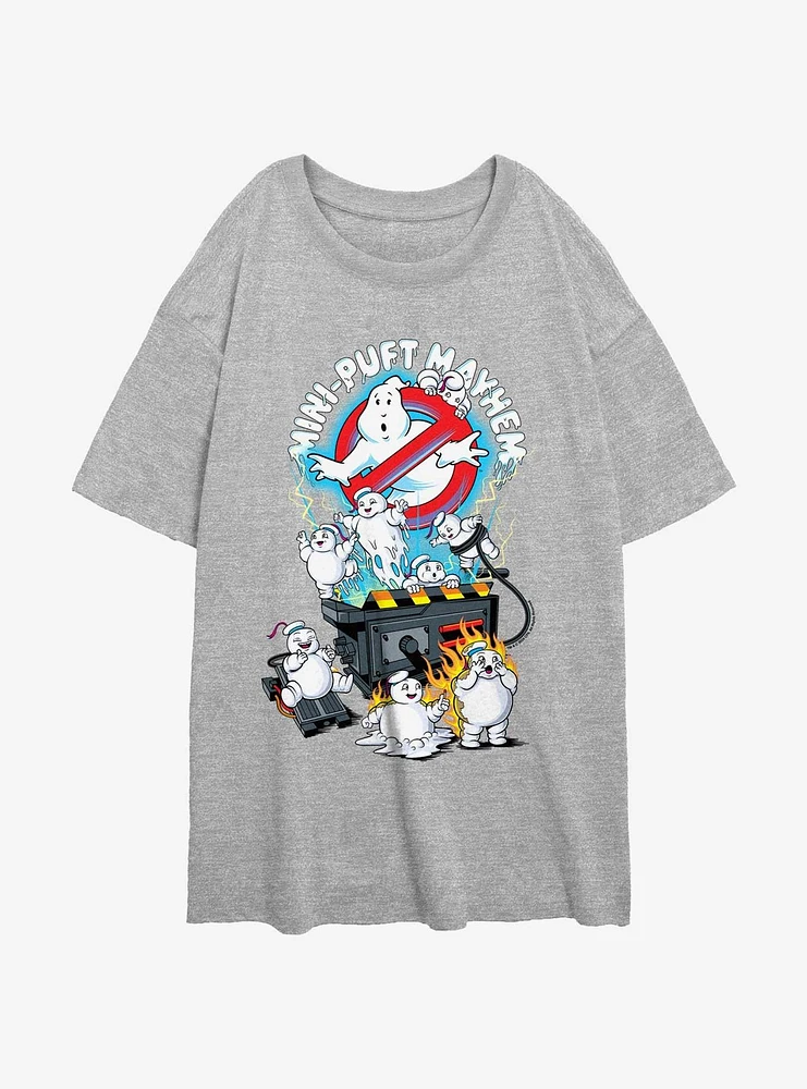 Ghostbusters Mini Puft Mayhem Womens Oversized T-Shirt