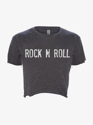 Rock 'N' Roll Cropped Graphic T-Shirt