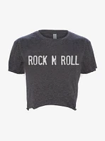 Rock 'N' Roll Cropped Graphic T-Shirt