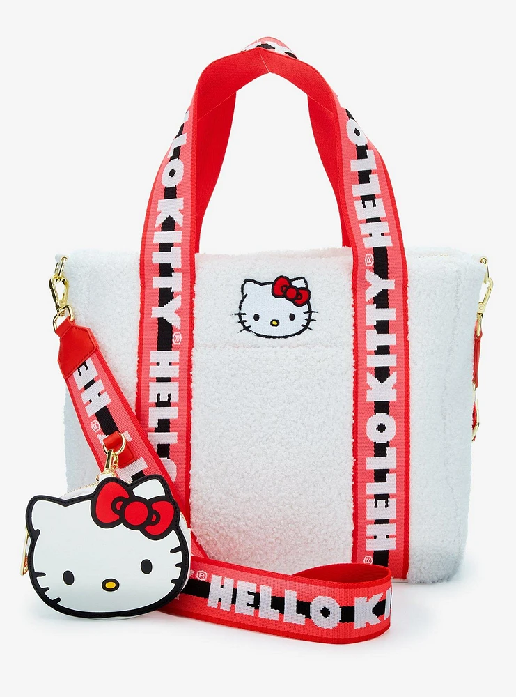 Loungefly Sanrio Hello Kitty Sherpa Tote with Coin Purse - BoxLunch Exclusive