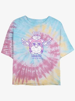 Furby Innocent Angel Girls Tye-Dye Crop T-Shirt