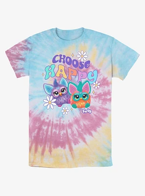 Furby Choose Happy Tye-Dye T-Shirt