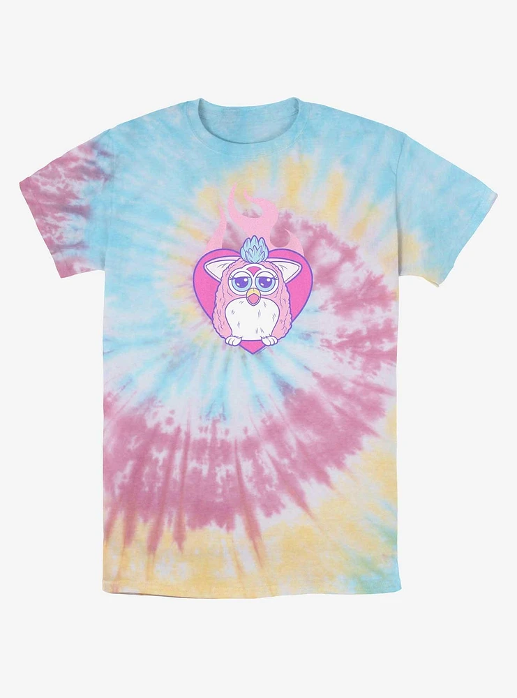 Furby Fire Heart Tye-Dye T-Shirt