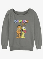 Garfield Best Buds & Odie Womens Slouchy Sweatshirt