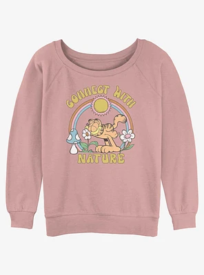 Garfield Connect With Nature Womens Slouchy Sweatshirt