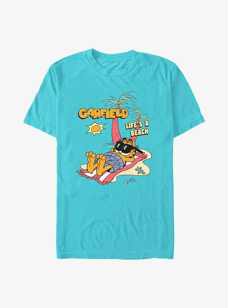 Garfield Cat On The Beach T-Shirt