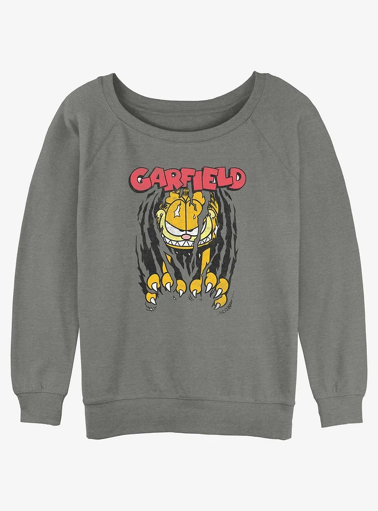 Garfield Claws Rippin' Womens Slouchy Sweatshirt