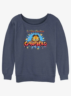 Garfield Airbrushed I Hate Mondays Womens Slouchy Sweatshirt