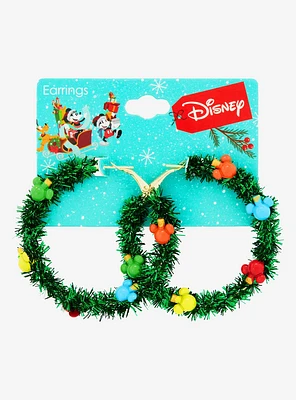 Disney Mickey Mouse Holiday Garland Hoop Earrings - BoxLunch Exclusive