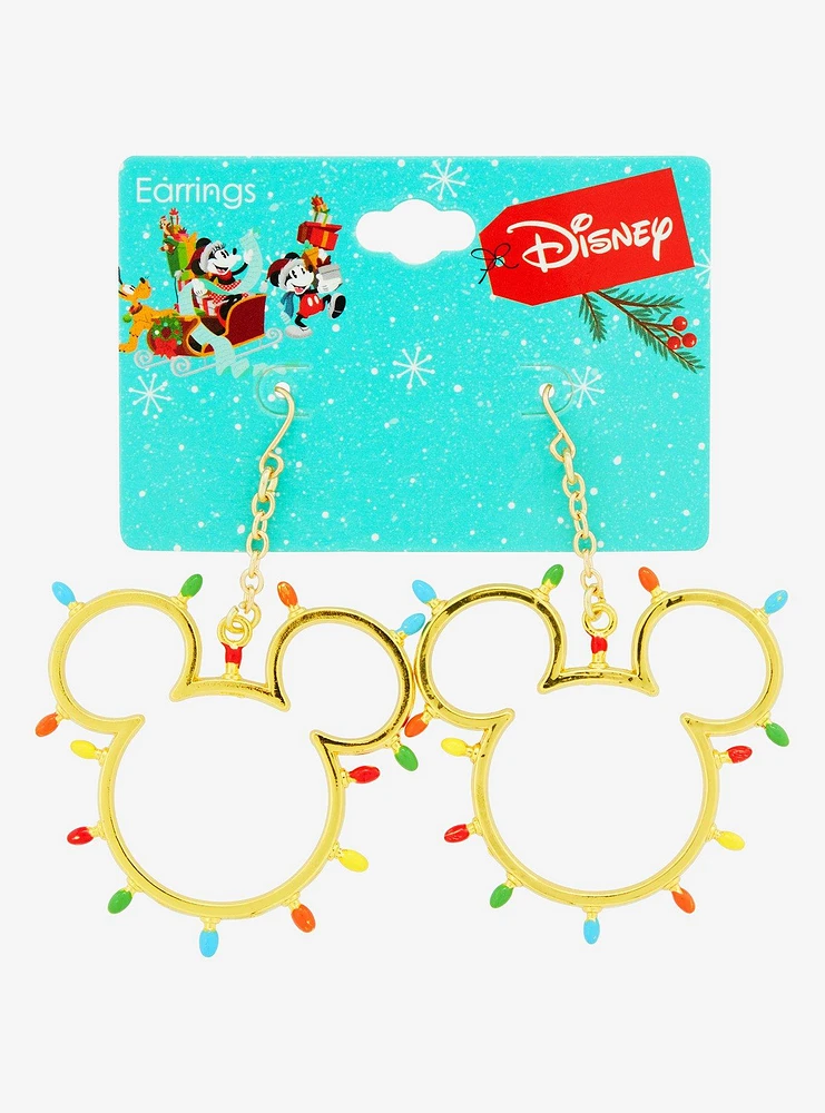 Disney Mickey Mouse Christmas Lights Hook Earrings - BoxLunch Exclusive