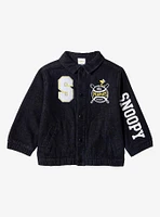 Peanuts Snoopy & Woodstock Toddler Baseball Denim Jacket — BoxLunch Exclusive