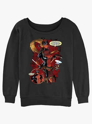 Marvel Deadpool Lady Pool Cover Candy Womens Slouchy Sweatshirt