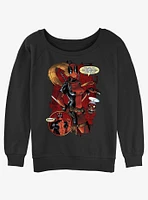 Marvel Deadpool Lady Pool Cover Candy Womens Slouchy Sweatshirt