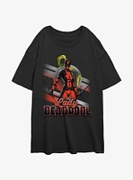 Marvel Deadpool Lady Pool Womens Oversized T-Shirt