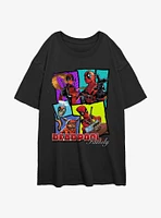 Marvel Deadpool Family Gathering Womens Oversized T-Shirt