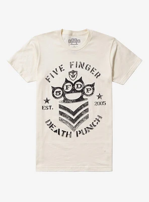 Five Finger Death Punch Brass Knuckle Boyfriend Fit Girls T-Shirt