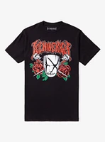 Ice Nine Kills Mask & Roses Boyfriend Fit Girls T-Shirt