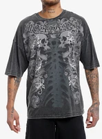 Social Collision Skull & Rib Cage Filigree T-Shirt