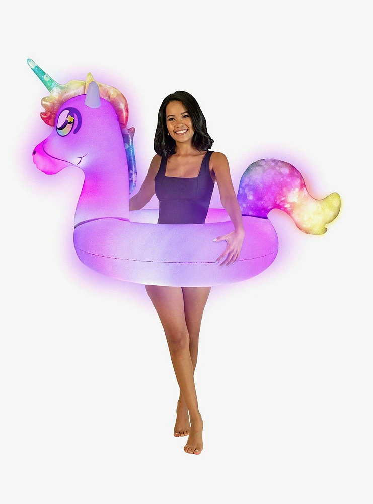 Illuminated LED Unicorn 42" Jumbo Beach and Pool Tube