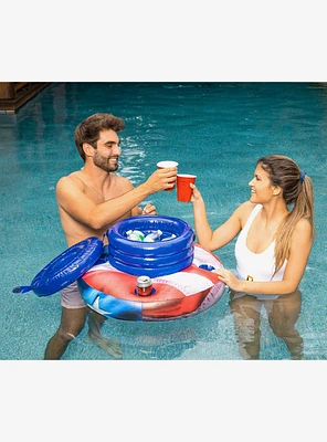 Americana Stars and Stripes Floating Drink Cooler