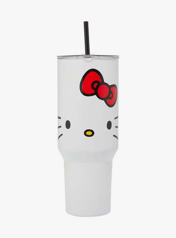 Sanrio Hello Kitty Face Straw Tumbler with Handle