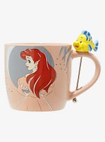 Disney The Little Mermaid Ariel & Flounder Mug & Stirrer