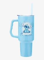 Disney Lilo & Stitch Portrait Stitch Blue Steel Tumbler with Handle