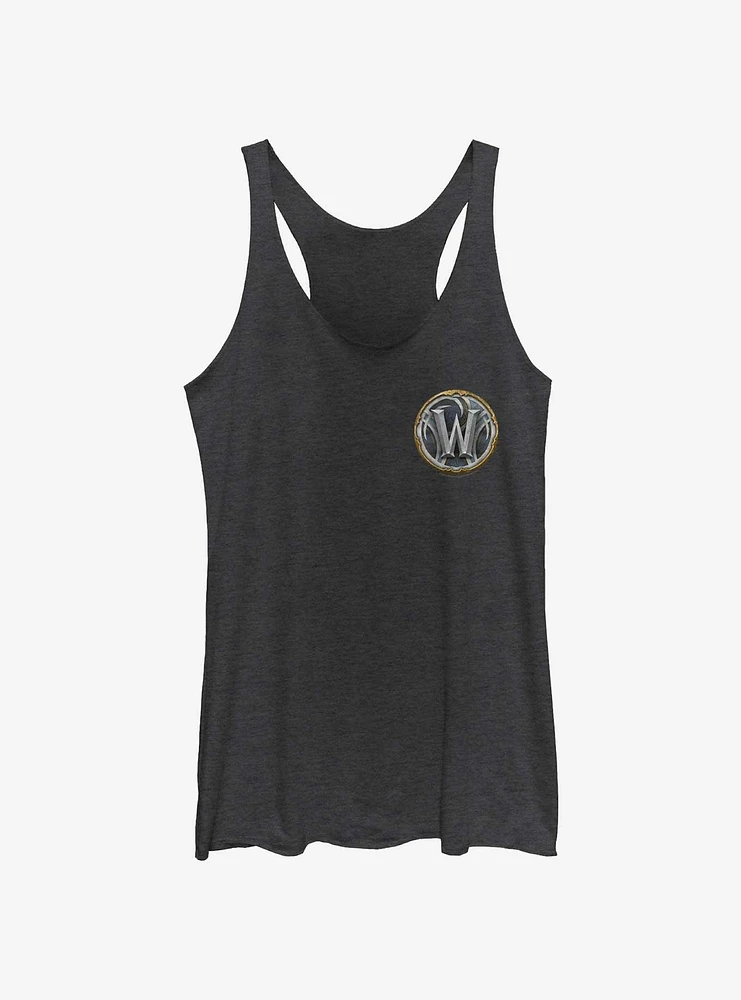 World Of Warcraft Adorned Logo Girls Raw Edge Tank