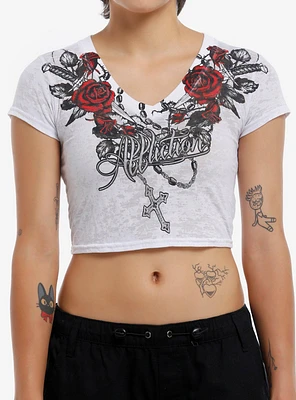 Affliction Clothing Roses Burnout Girls Baby T-Shirt