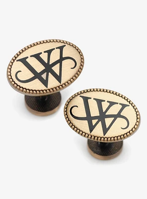 DC Comics Batman Bruce Wayne Monogram Gold Cufflinks