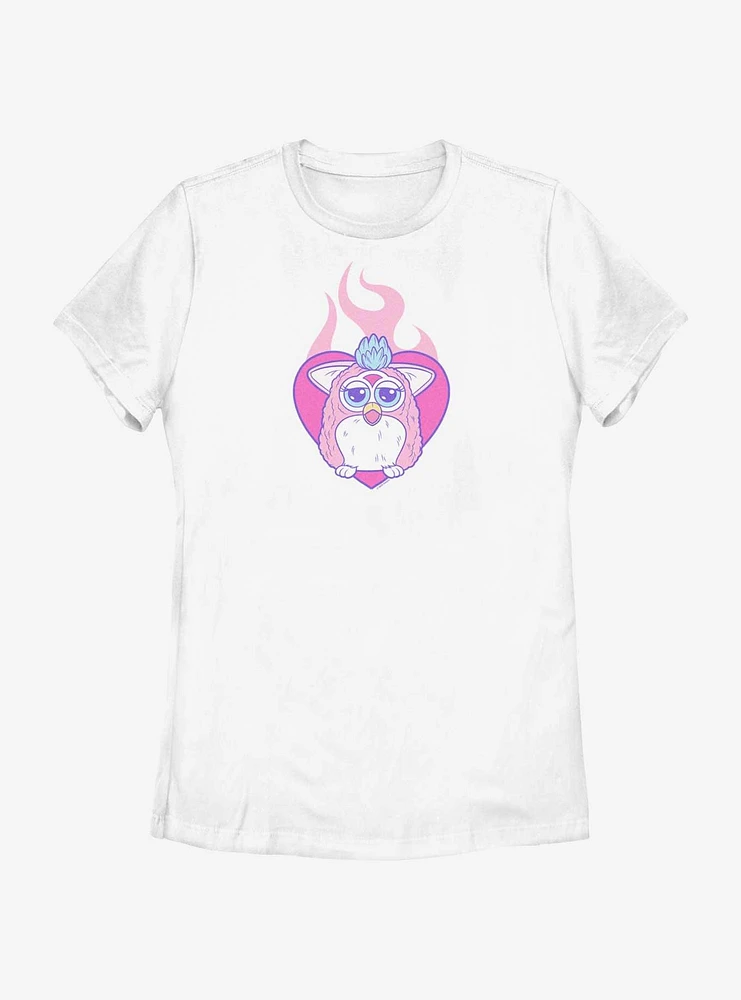 Furby Fire Heart Womens T-Shirt