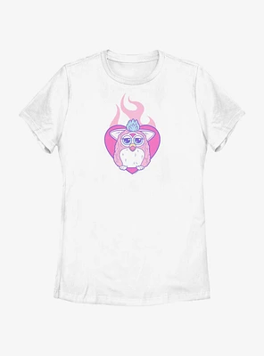 Furby Fire Heart Womens T-Shirt