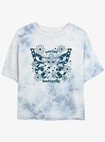 Furby Social Butterfly Womens Tie-Dye Crop T-Shirt