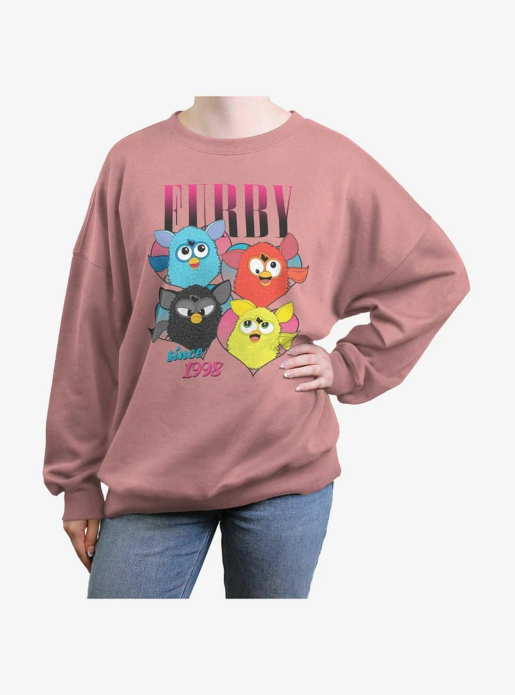 Furby Fur Squad Womens Oversized Sweatshirt