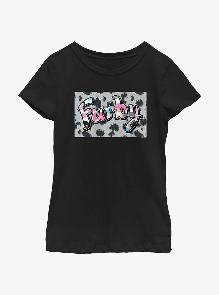 Furby Spotted Fur Logo Girls Youth T-Shirt