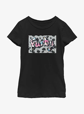 Furby Spotted Fur Logo Girls Youth T-Shirt