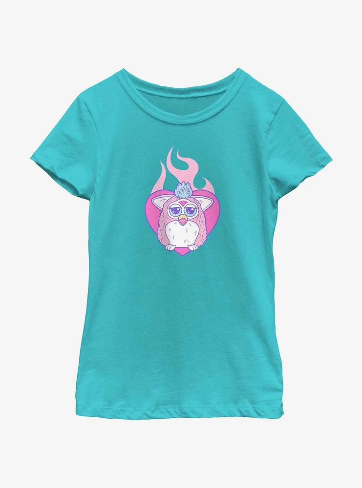 Furby Fire Heart Girls Youth T-Shirt