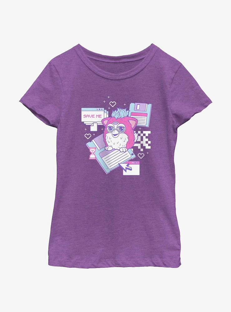 Furby Retro Computer Friend Girls Youth T-Shirt